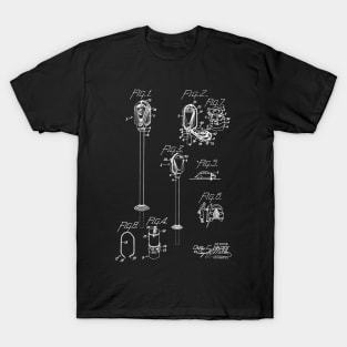 coin controlled parking meter Vintage Patent Hand Drawing T-Shirt